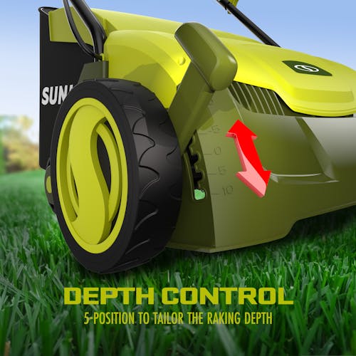 Depth control: 5-positions to tailor the raking depth.