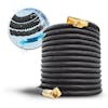Aqua Joe 100-foot black expandable garden hose.