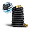 Aqua Joe 50-foot black expandable garden hose.