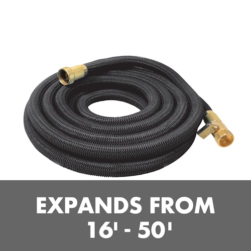 Expands from 16 feet to 50 feet.