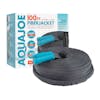 Aqua Joe 100-foot FiberJacket Garden Hose with packaging.