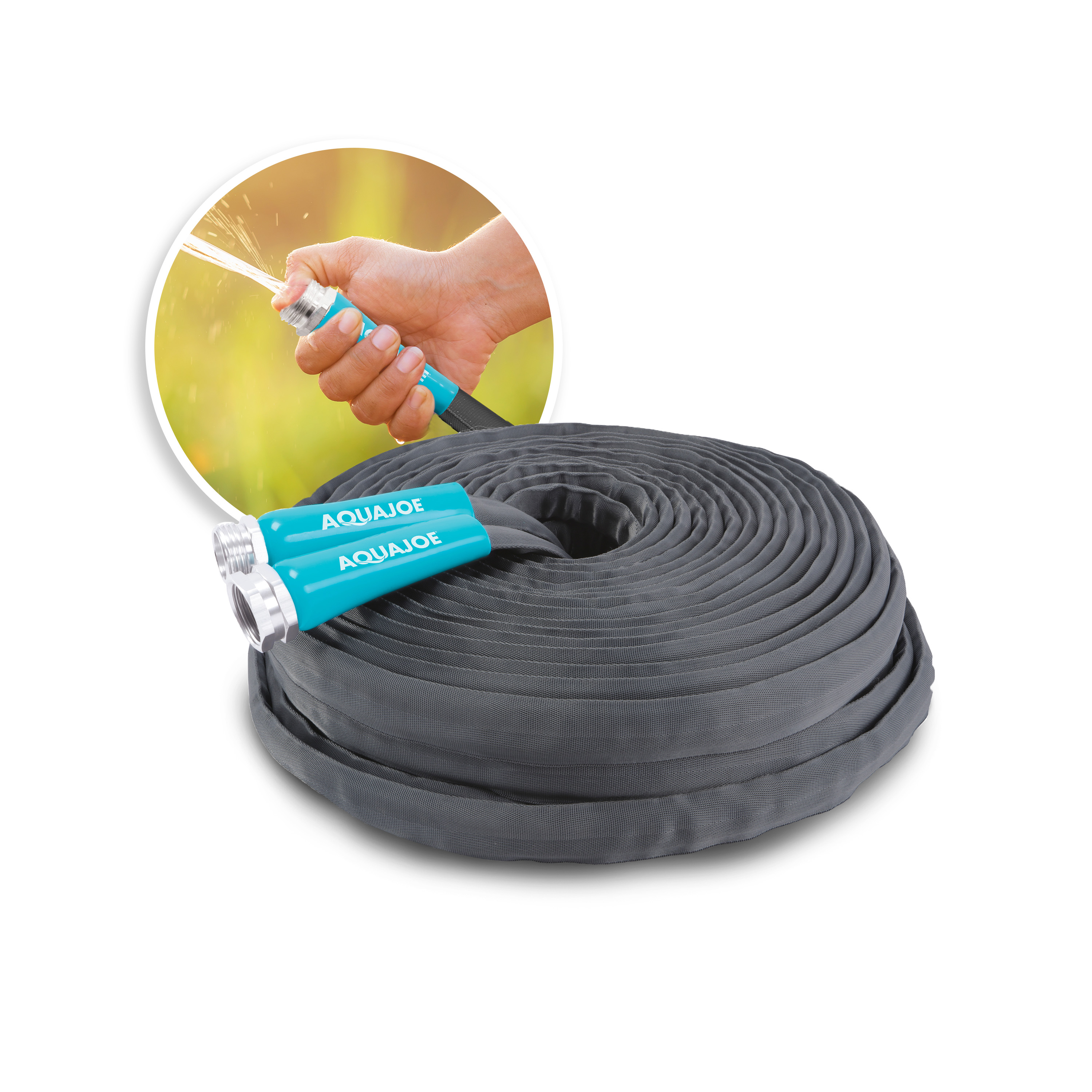 Aqua Joe 100 ft Ultra Flexible Kink Free Fiberjacket Hose