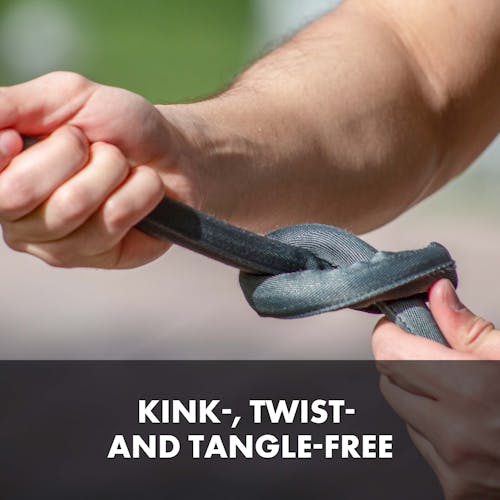 kink, twist, and tangle free feature of aqua joe fiberjacket hose