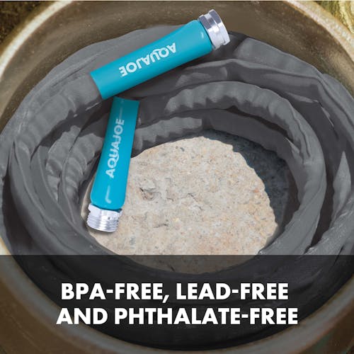 bpa, lead, and phthalate free construction of aqua joe fiberjakcet hose