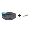 Aqua Joe 75-foot fiberjacket garden hose with 4-inch twist nozzle.