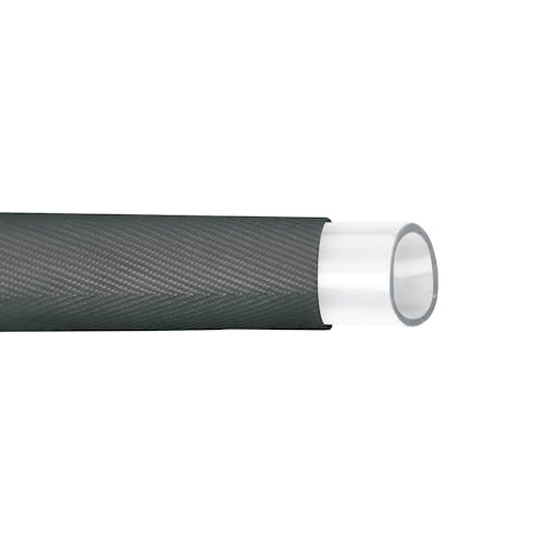 Close-up of the fiberjacket hose showing the inner PVC material.
