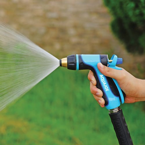 Mist spray setting for the Aqua Joe Indestructible Multi-Function Adjustable Hose Nozzle.