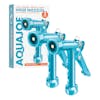 Aqua Joe 2-pack of Full Metal Pistol Grip Hose Nozzles with packaging.