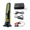 Auto Joe Cordless 12-Volt High Performance Vehicle Jump Starter with carrying bag, USB charger, Car Charger, and jumper cables.