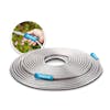 Aqua Joe steel garden hose with inset image of product in use