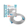 Aqua Joe 25-foot Heavy-Duty Puncture Proof Kink-Free Metal Garden Hose with packaging.