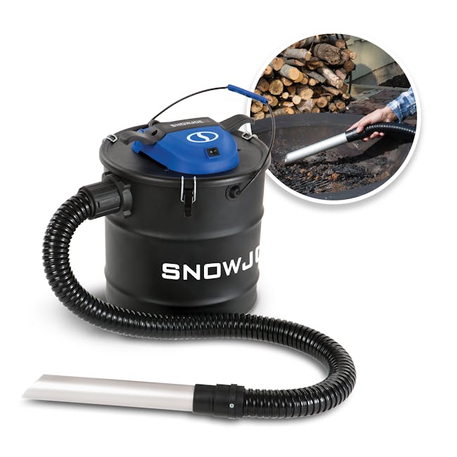 Snow Joe Ash Vacuum with inset image of product in use