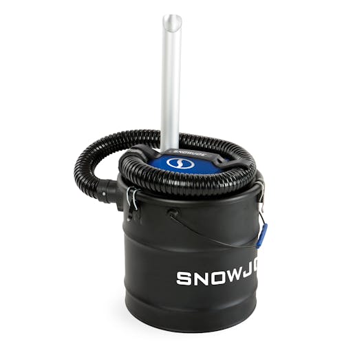 Snow Joe 4.8-gallon Ash Vacuum with the extension hose and suction tube.