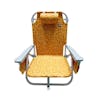 Front view of the Bliss Hammocks Backpack Aluminum Amber Leaf Beach Chair.