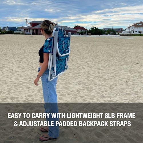 Easy to carry with lightweight 8-pound frame and adjustable padded backpack straps.