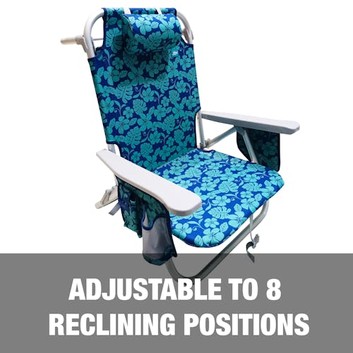 Adjustable to 8 reclining positions.