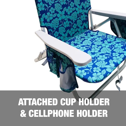 Attached cup holder and cellphone holder.