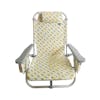 Front view of the Bliss Hammocks Backpack Aluminum Pineapple Beach Chair.