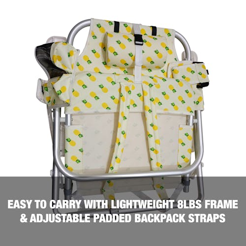 Easy to carry with lightweight 8-pound frame and adjustable padded backpack straps.