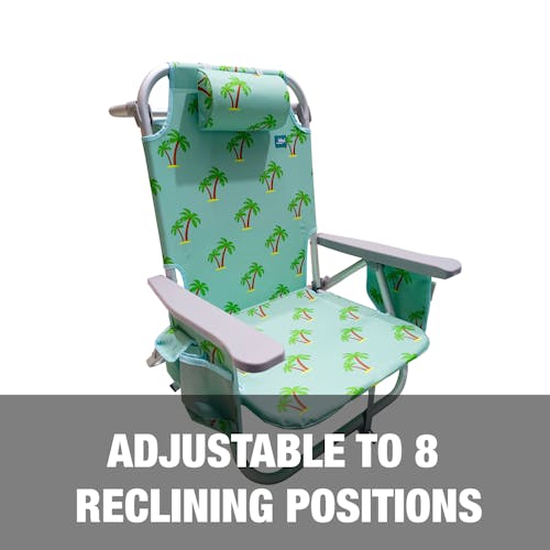 Adjustable to 8 reclining positions.