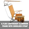 8.7-pound lightweight aluminum frame with should strap.