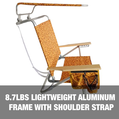 8.7-pound lightweight aluminum frame with should strap.