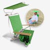 Bliss hammocks folding beach chair with canopy with inset image of product in use