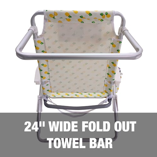 24-inch wide fold out towel bar.