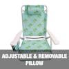Adjustable and removable pillow.