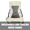 Breathable and cooling mesh fabric.