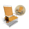 Bliss Hammocks Foldable Beach Chair with inset image of product in use