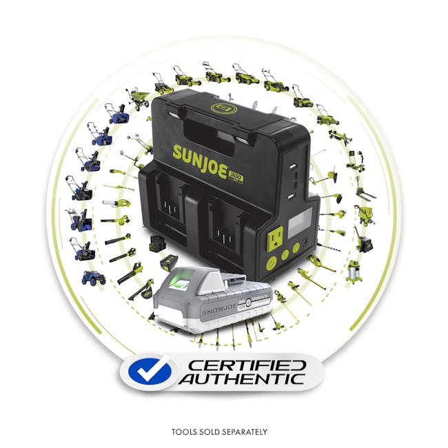 Certified authentic battery and hot swap inverter included in bundle with compatible tools