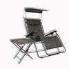 Bliss Hammocks 30-inch Wide XL Brown Jacquard Zero Gravity Chair and a matching side table.
