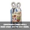 Conveniently comes with a drawstring bag for easy travel.