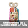 Conveniently comes with a drawstring bag for easy travel.