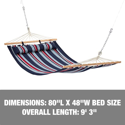 Dimensions: 80-inch length, 48-inch width, and an overall length of 9 feet and 3 inches.