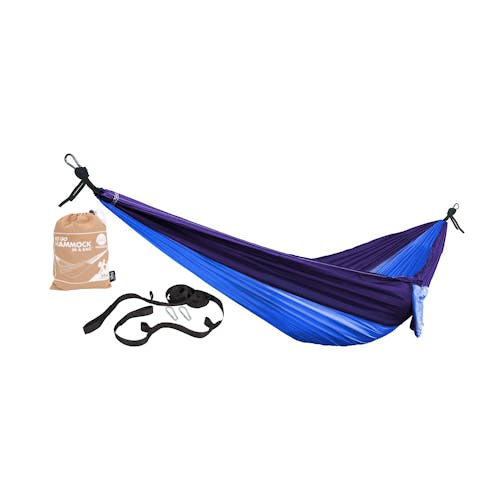Bliss Hammocks 52-inch Royal Blue Camping Hammock with tree straps and carrying bag.