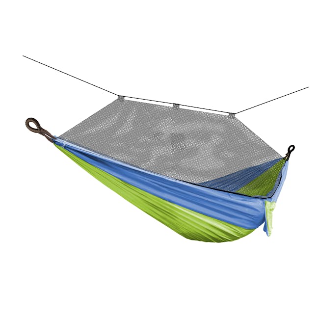 Bliss Hammocks 54-inch wide Mermaid-variation Camping Hammock with mosquito net.