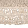 Close-up of the fringe on the dies of the Bliss Hammocks 48-inch Wide Island Cotton Rope Hammock.