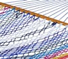 Close-up of the rope and colors on the Bliss Hammocks 60-inch Wide Multi-Color Rope Hammock.