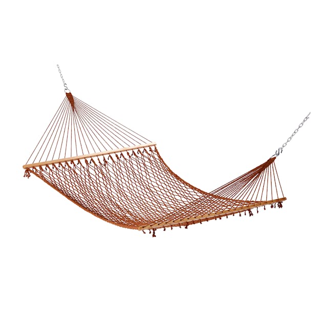 Bliss Hammocks 60-inch Wide Brown Cotton Rope Hammock.