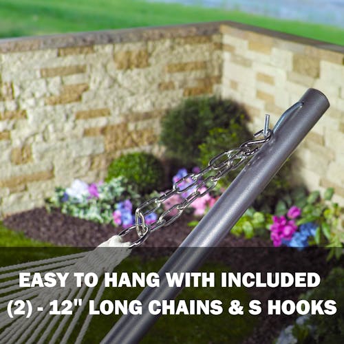 Easy to hang with included two 12-inch long chains and S-hooks.