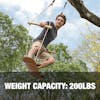 Weight capacity of 200 pounds.