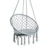 Bliss Hammocks 31.5-inch Wide Gray Macramé Swing Chair.