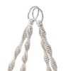 Close-up of the rings to hang the Bliss Hammocks 31.5-inch Wide White Macramé Swing Chair.