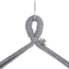 Close-up of the rope loop to hang the Bliss Hammocks 40-inch Wide Gray Fringed Hammock Chair.