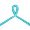 Close-up of the rope loop to hang the Bliss Hammocks 40-inch Wide Light Blue Fringed Hammock Chair.