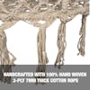 Handcrafted with 100 percent hand woven 3-ply 7mm thick cotton rope.