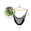 Bliss hammocks island rope hanging hammock chair with inset image of product in use