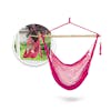 Bliss Hammocks Rope Hanging Hammock Chair with inset image of product in use